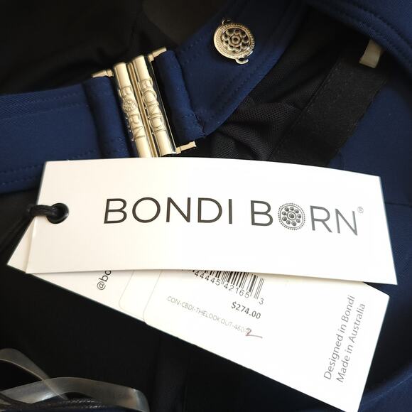 BONDI BORN Caprice Look Out one piece monokini neoprene cutout blue swimsuit 2 - Picture 8 of 8